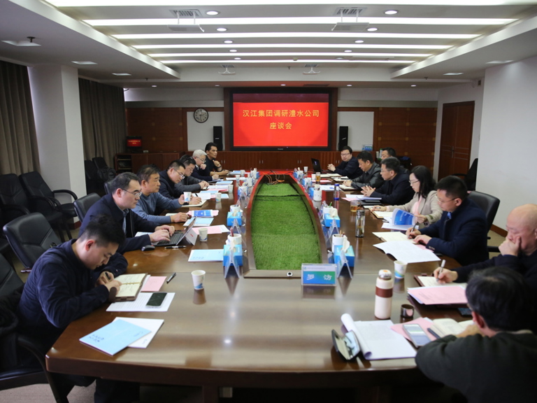 徐磊与汉江集团总经理黄裕东交流座谈